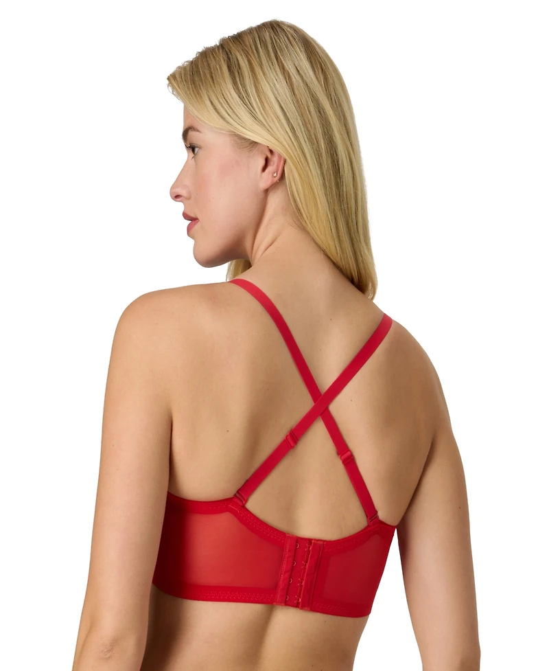Maidenform Women's Pure Comfort Lace & Mesh Longline Wireless Bralette DM1188