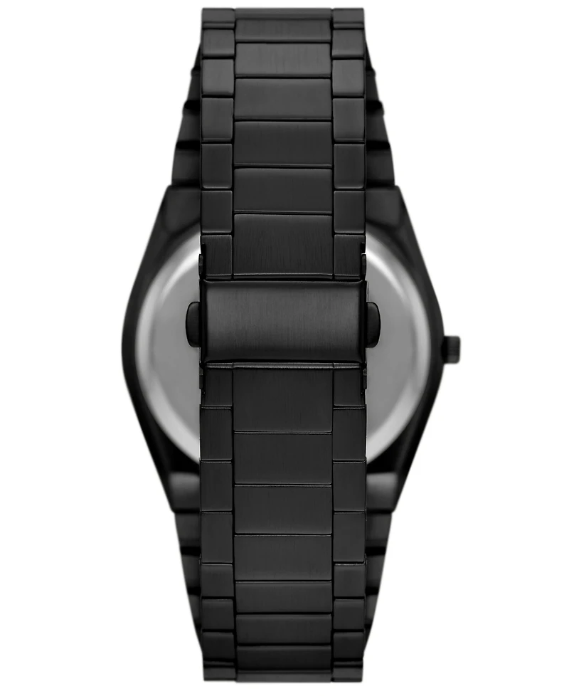 Folio Men's Quartz Three-Hand Black Alloy Watch Set, 42mm