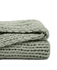 ienjoy Home Eucalyptus Oversized Chunky Hand-knit Throw, 59" x 47"
