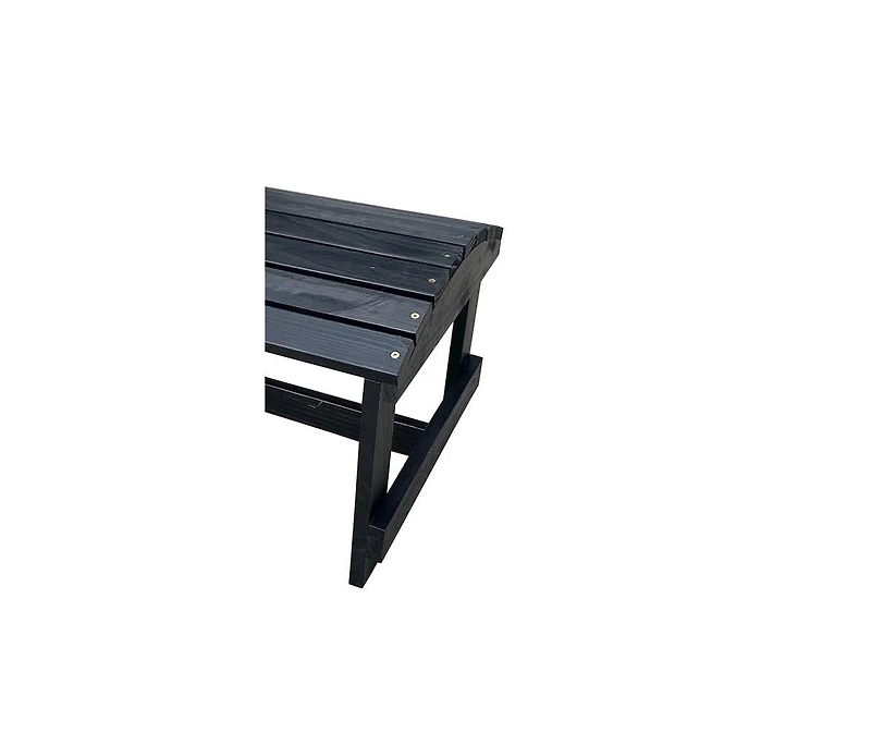 Jiallo Black Adirondack Pine Ottoman