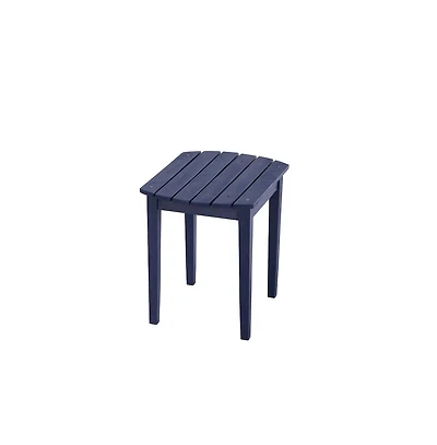 Jiallo Navy Blue Solid Wood Side Table