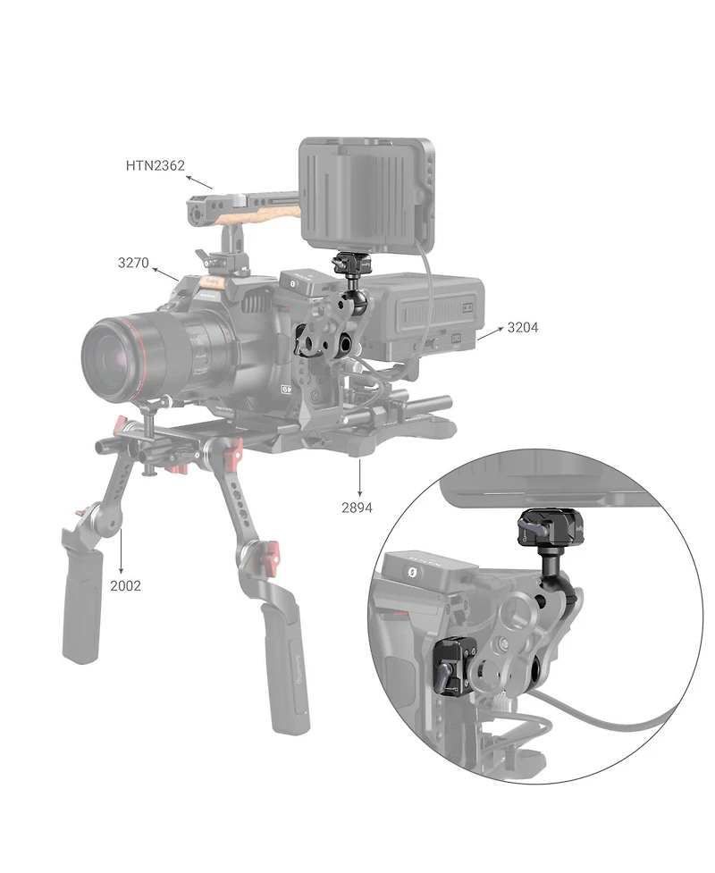 SmallRig Drop-In HawkLock Mini Quick Release 1/4"-20 Ball Head