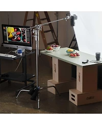 Kupo 40" Master C-Stand with Turtle Base Kit with Camera Mounting Plate and 10 lbs Weight Bag