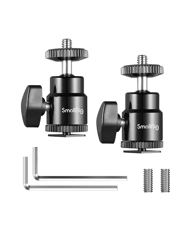 SmallRig 1/4" Camera Hot Shoe Mount with Additional 1/4" Screw, 2-Pack