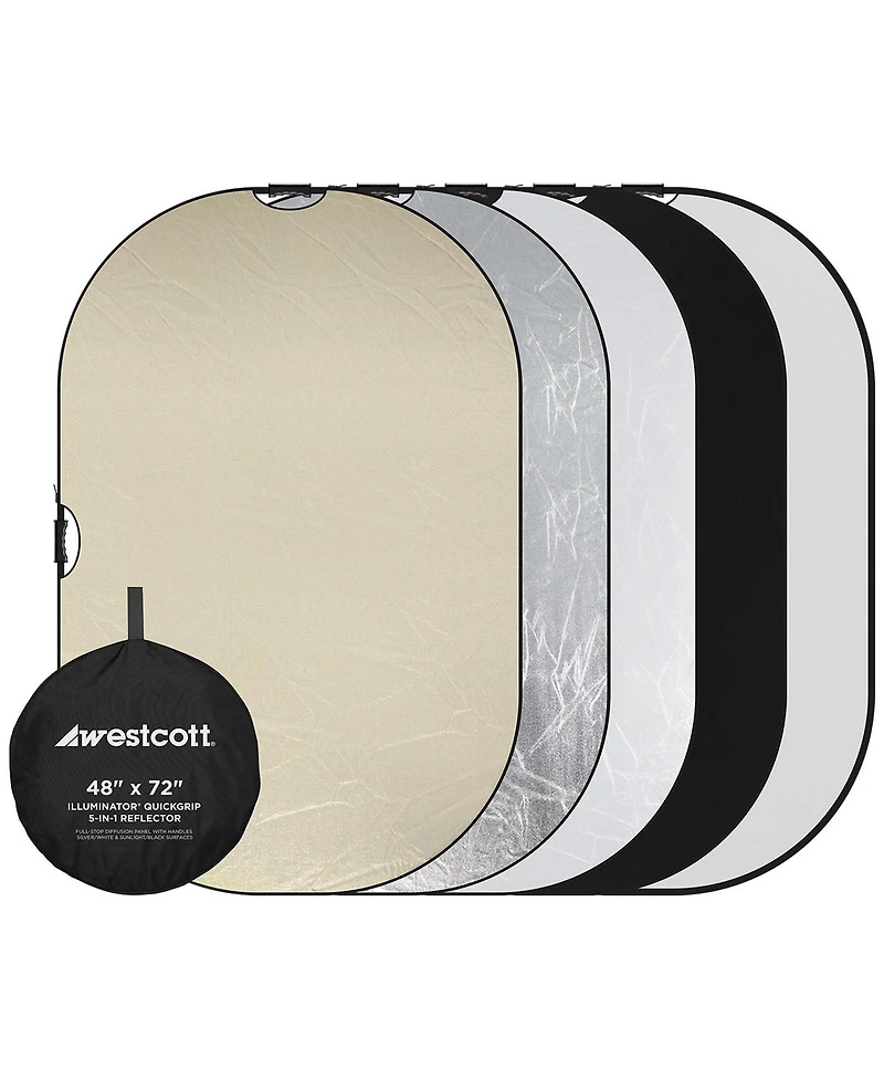 Westcott Illuminator 48x72" QuickGrip 5-In-1 Reflector
