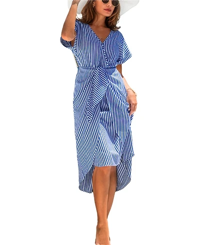 Cupshe Women's No Looking Back Striped Maxi Beach Dress