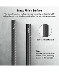 SmallRig 15mm Carbon Fiber Rod, 8", 2-Pack