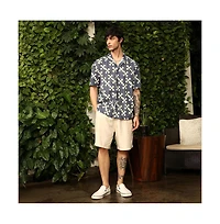 Campus Sutra Men's Dice Mesh Oversized Shirt