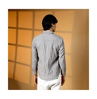 Campus Sutra Men's Grain-Textured Shirt
