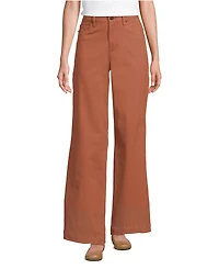 Lands' End Women's High Rise 5 Pocket Wide Leg Chino Pants