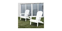 Flynama 36 Inch Solid Cedar Wood Foldable Adirondack Chair Set of 2