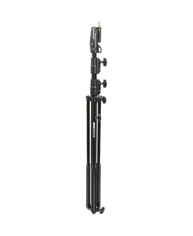 Manfrotto 10.9' Plated Steel Heavy Duty Light Stand with Leveling Leg, Black