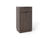 Casainc 10-Gallon Woodgrain Tilt-Out Trash Can Cabinet with Wave-Textured Drawer & Pull-Out Bin
