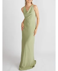 Six Stories Women's Cowl Front Crepe Bridesmaid Dress