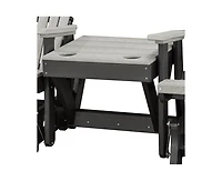 American Furniture Classics Double Glider with Center Table in Light Gray and Black