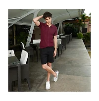 Campus Sutra Men's Argyle-Knit Slim-Fit Shirt