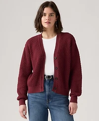 Levi's Women's Snowflake Long Sleeve Cardigan Sweater