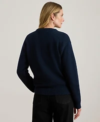 Lauren Ralph Women's Intarsia-Knit Dog Knit Sweater