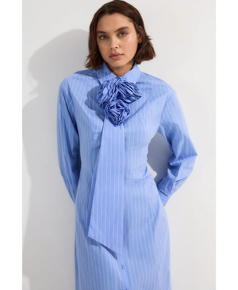 Karen Millen Woven Shirt Midi Dress