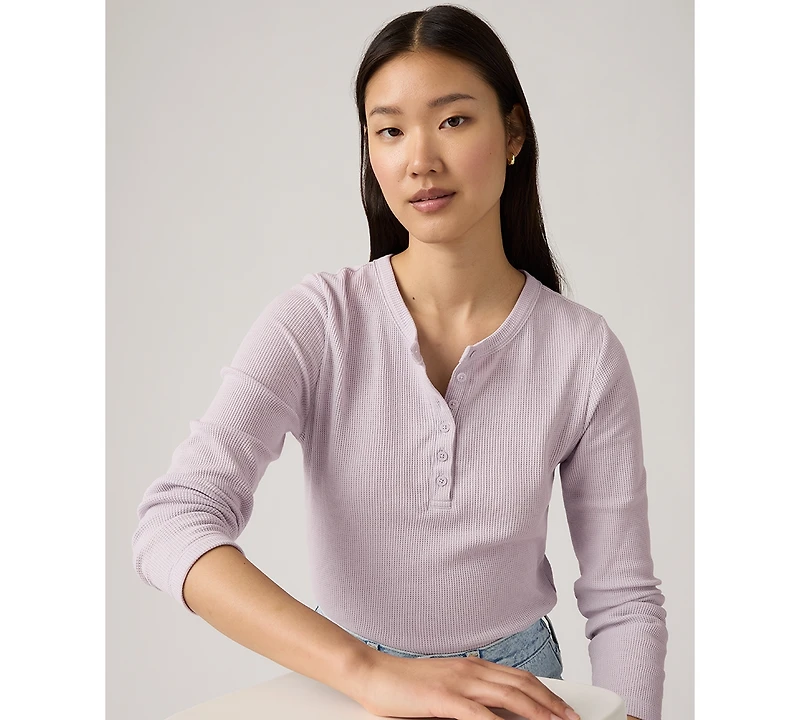 Levi's Women's Dana Henley Long Sleeve Top