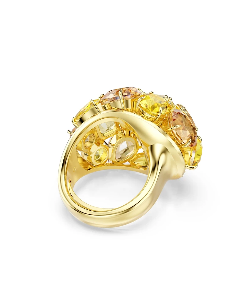 Swarovski Gema Yellow Gold-Tone Plated Cocktail Ring