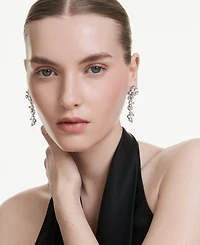 Swarovski Constella Rhodium Plated Drop Earrings