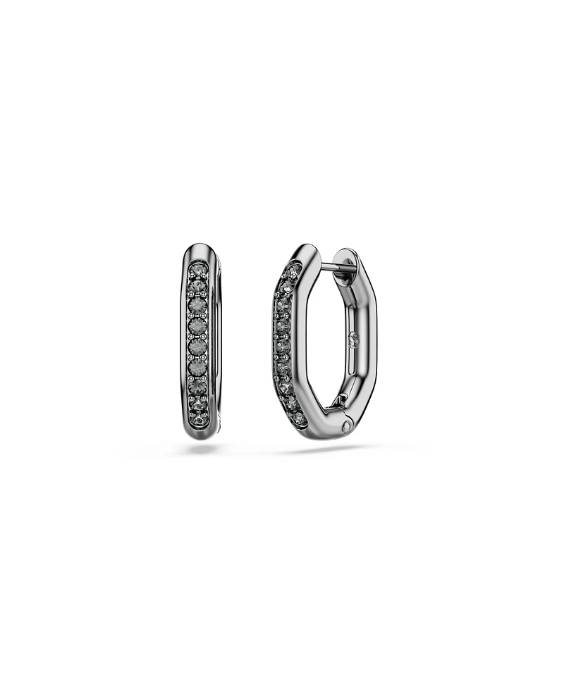 Swarovski Dextera Rhodium Plated Hoop Earrings