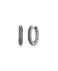 Swarovski Dextera Rhodium Plated Hoop Earrings