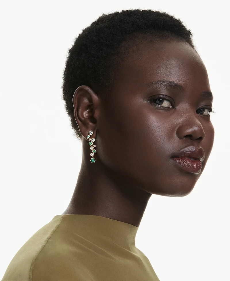 Swarovski Constella Gold-Tone Plated Drop Earrings