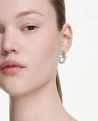 Swarovski Matrix Rhodium Plated Hoop Earrings