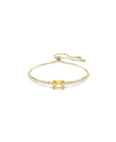 Swaroski Matrix Gold-Tone Plated Tennis Bracelet