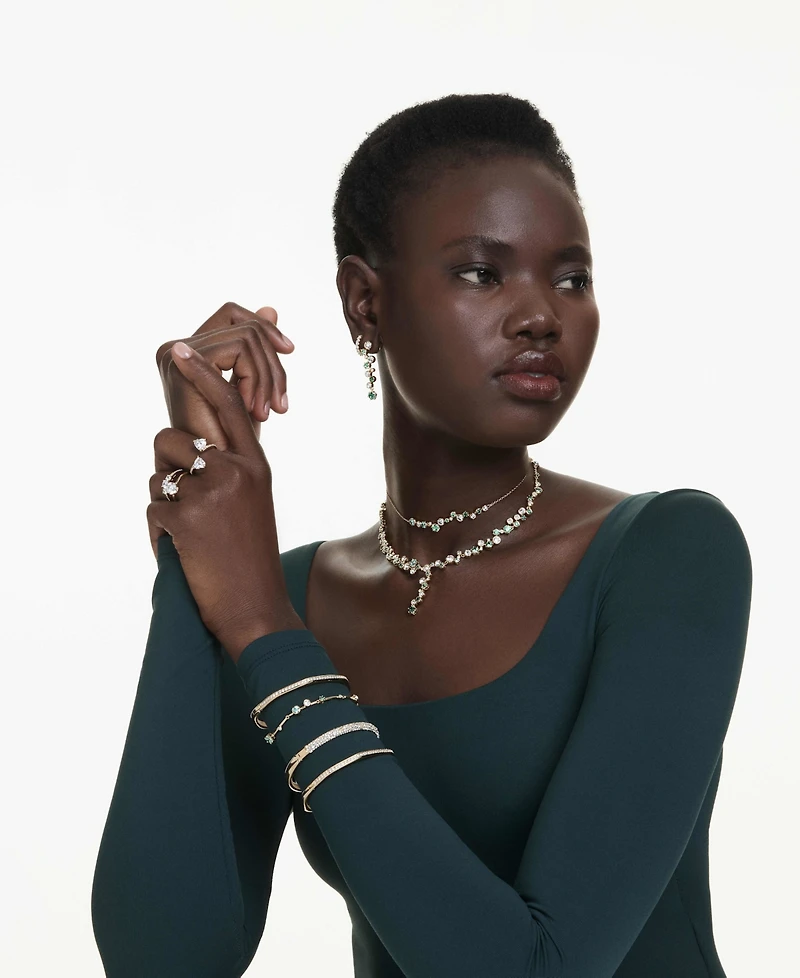 Swarovski Matrix Vittore Gold-Tone Plated Hoop Earrings