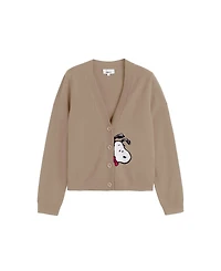 Chinti & Parker Women's Wool-Cashmere Snoopy Peekabow Cardigan