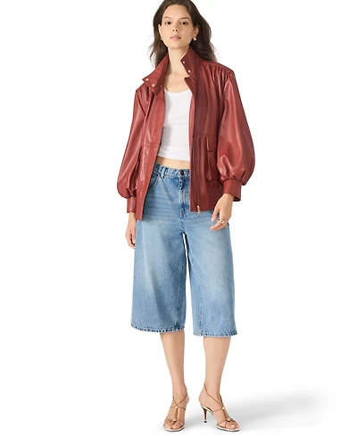 Steve Madden Women's High Collared Bomber Jacket