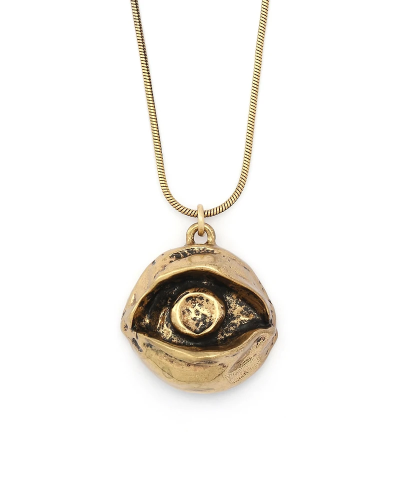 Robert Lee Morris Soho Gold Heirloom Charms Evil Eye Pendant Necklace