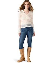 Steve Madden Women's Caterina V-Neck Henley Top