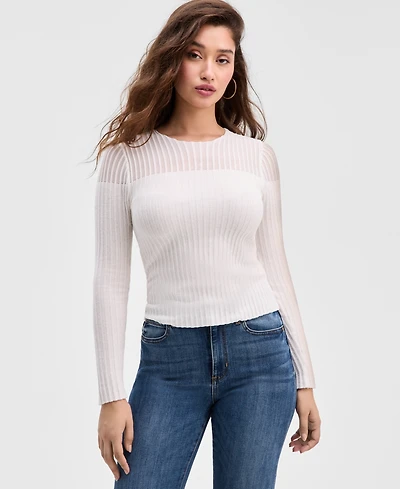 Guess Women's Rowena Ribbed Chenille Sweater