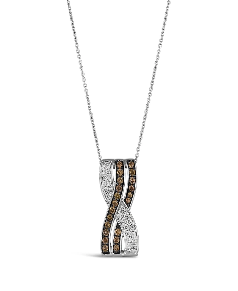 Le Vian Chocolate Diamond (.36 ct. t.w.) & Nude Diamond (.22 ct. t.w.) Pendant Necklace in 14K Vanilla Gold