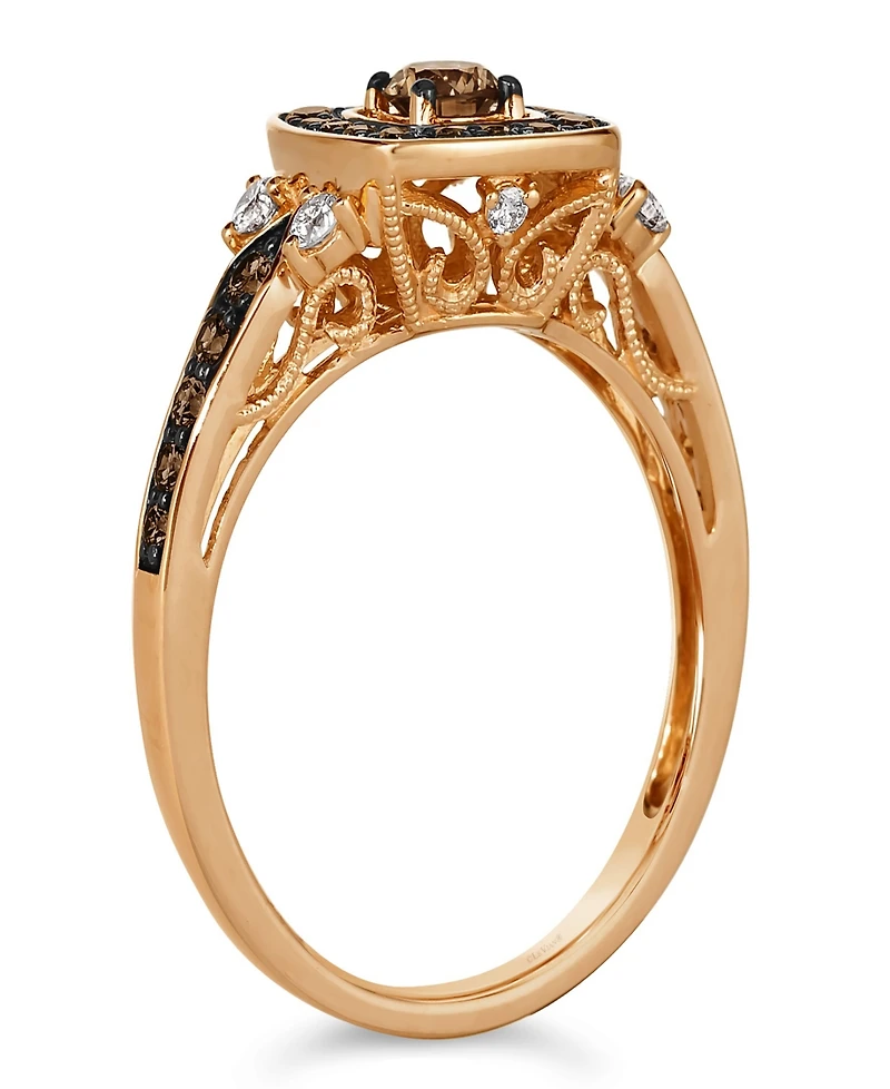 Le Vian Vanilla and Chocolate Diamond Ring (0.78 ct. t.w.) in 14K Strawberry Gold