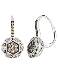 Le Vian Chocolate Diamond (0.41 ct. t.w.) and Nude Diamond (0.17 ct ct. t.w.) Earrings in 14K Vanilla Gold