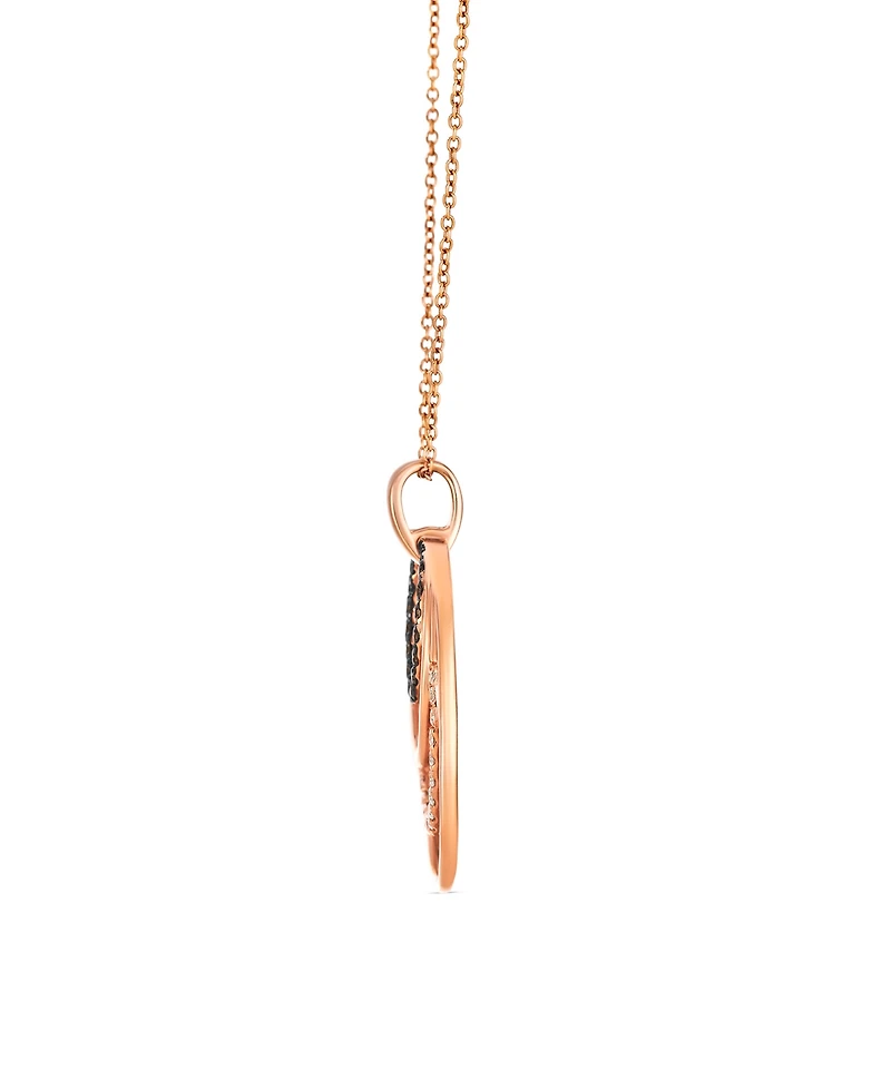 Le Vian Vanilla and Chocolate Diamond Pendant Necklace (0.46 ct. t.w.) in 14K Strawberry Gold