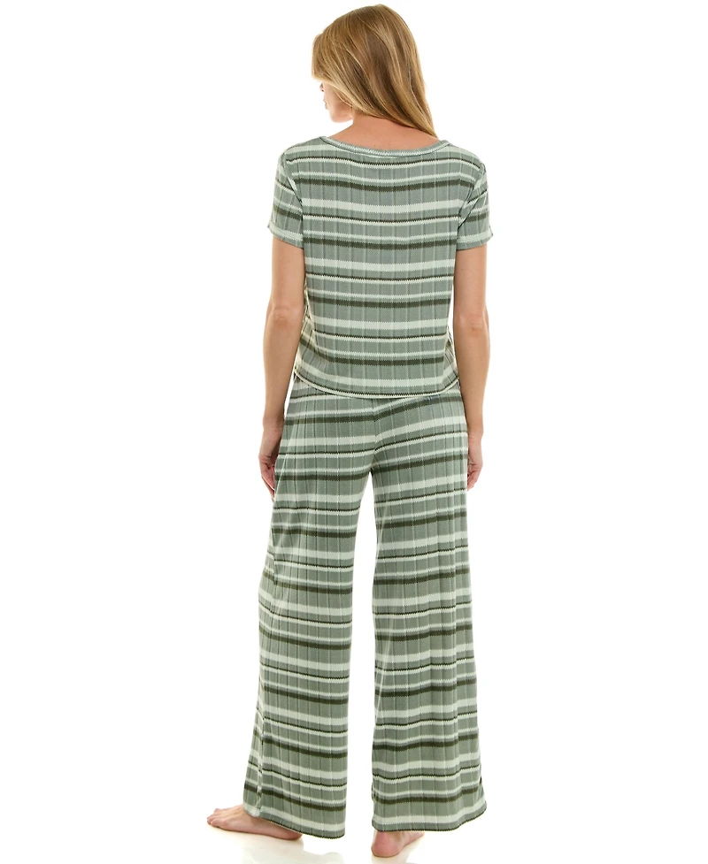 Roudelain Women's 2-Piece Striped Sleepwear Set