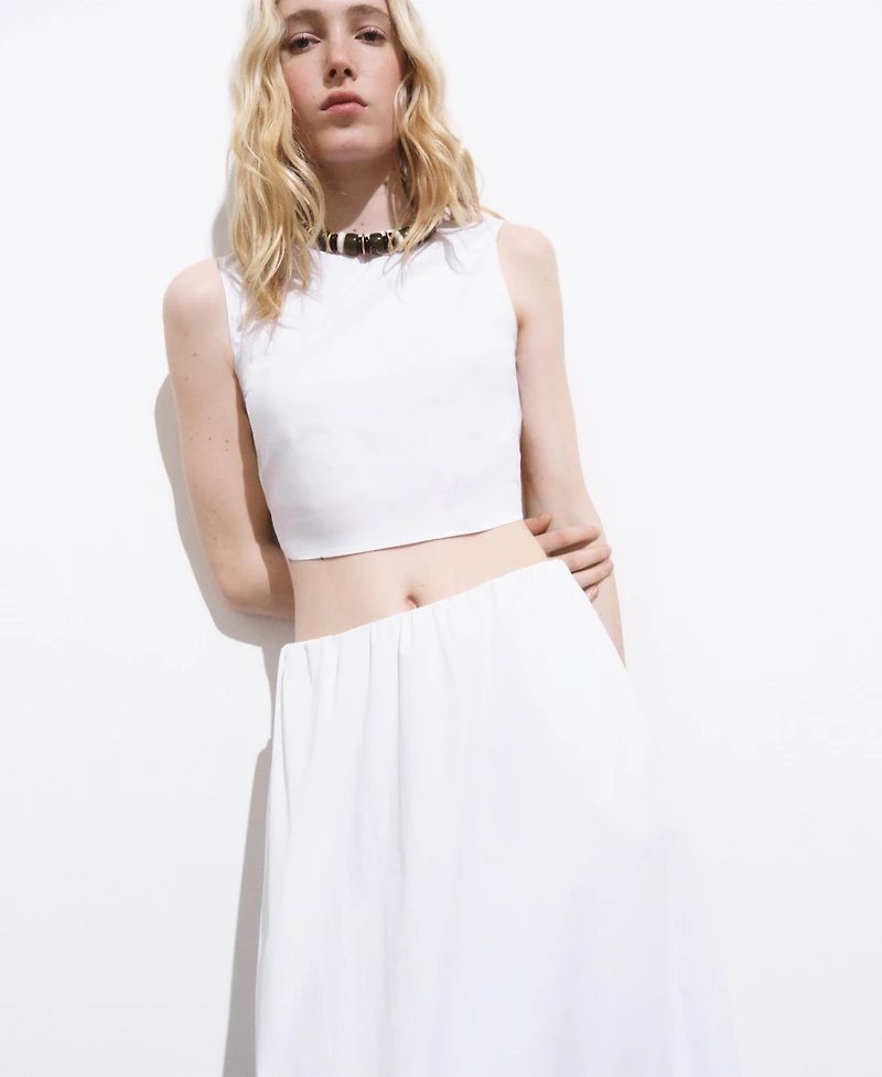 Mango Women's Flared Cotton Skirt