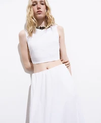 Mango Women's Flared Cotton Skirt
