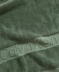 Calvin Klein Iconic Cotton Jacquard Bath Towel, 56" x 30"