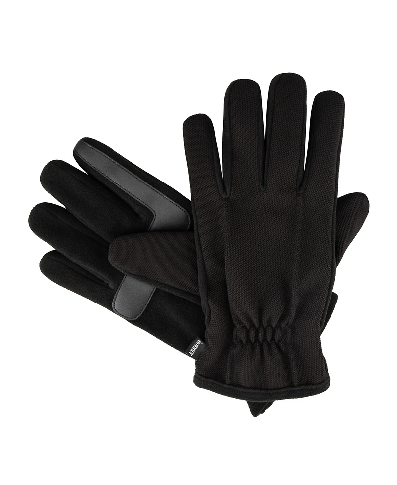 Isotoner Signature Men's Tech Stretch Fleece Palm Gloves