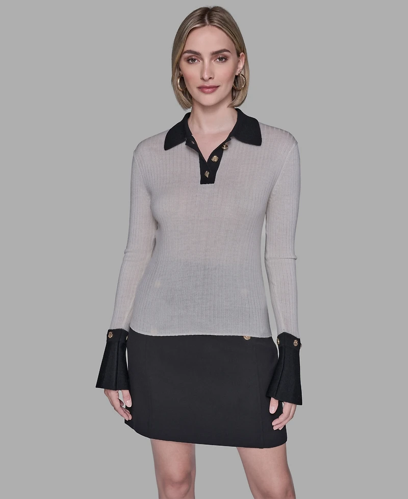 Karl Lagerfeld Paris Women's Long Sleeves Sweater