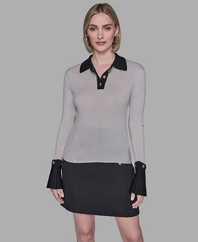Karl Lagerfeld Paris Women's Long Sleeves Sweater