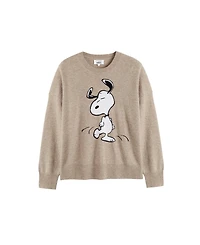 Chinti & Parker Women's Wool-Cashmere Dancing Snoopy Sweater