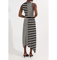 Karen Millen Stripe Sleeveless Knitted Midi Dress